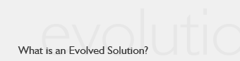 What is an Evolved Solution?