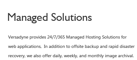 Managed Solutions