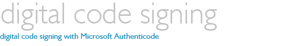 Digital code signing with Microsoft Authenticode