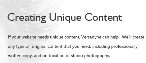 Creating Unique Content with Copywriting and Photography
